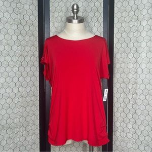 CURE. Split Short Sleeve Top